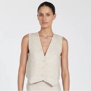 DISSH Light Beige Linen Vest